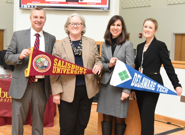 Representatives from Delaware Technical Community College and Salisbury University